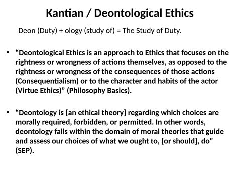 kantianism deontology ethics
