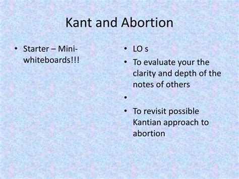 kantianism view on abortion