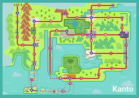 kanto map with routes
