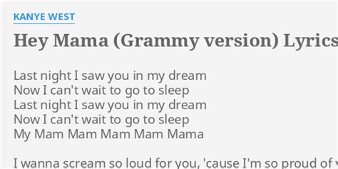 kanye west hey mama lyrics