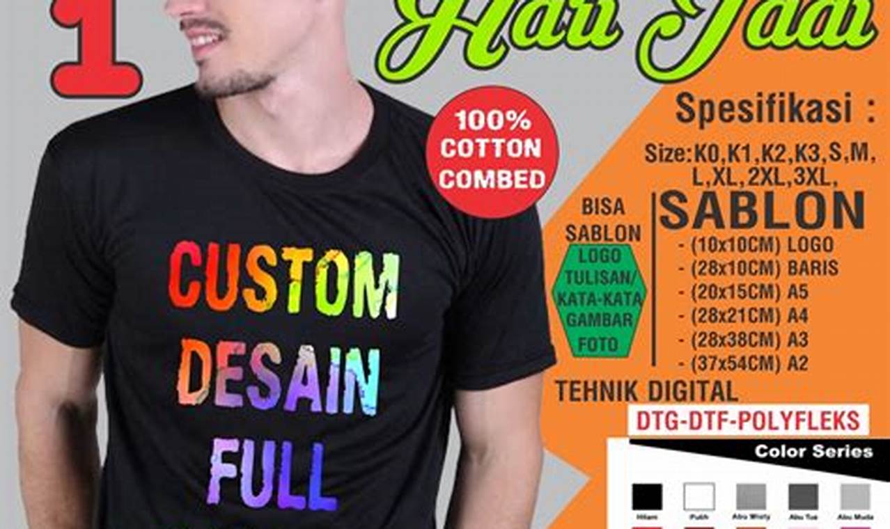 kaos sablon nama sendiri