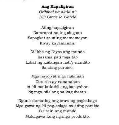 Talumpating Kapaligiran Tula: Pagsasalin ng Pangangalaga sa Kalikasan