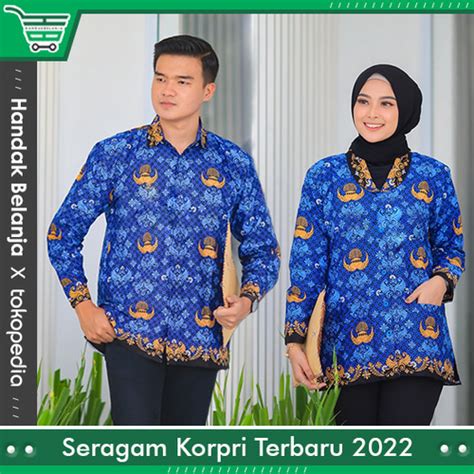 Gaya Terbaru 39+ Baju Batik Guru Warna Biru