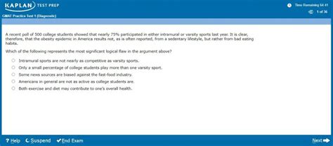 kaplan gmat diagnostic test
