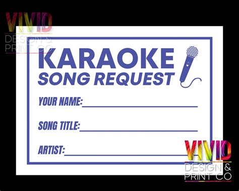 Karaoke Song Request Template