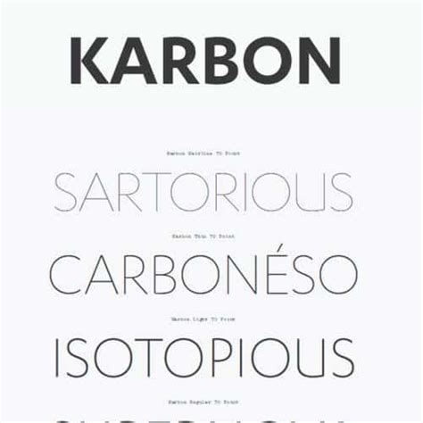karbon font family free download