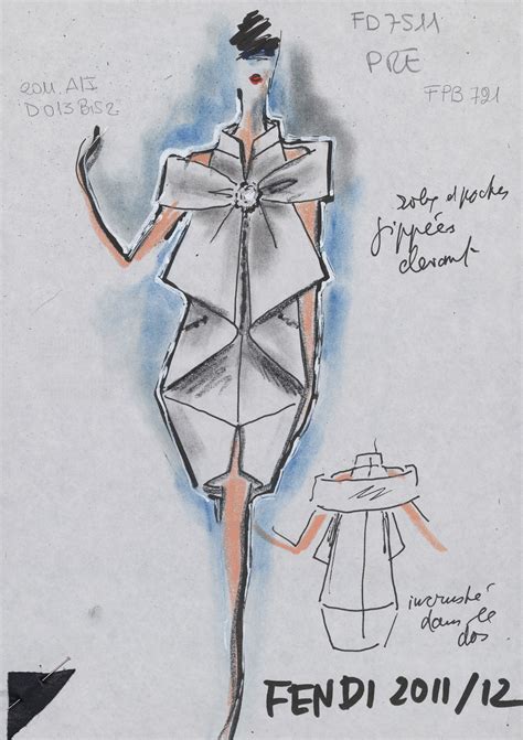 karl lagerfeld fashion sketches