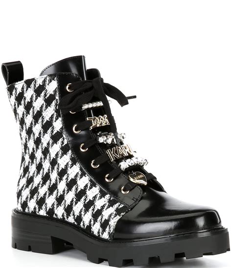 karl lagerfeld houndstooth boots
