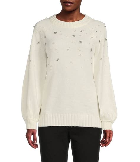 karl lagerfeld paris pearl sweater