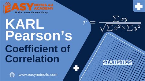 karl pearson coefficient of correlation formula in statistics