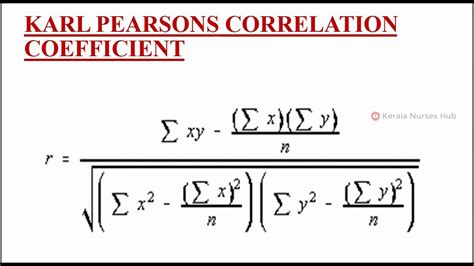 karl pearson correlation coefficient example
