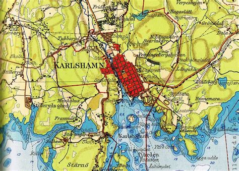 Historiska kartor Karlshamns kommun Karta, Turism