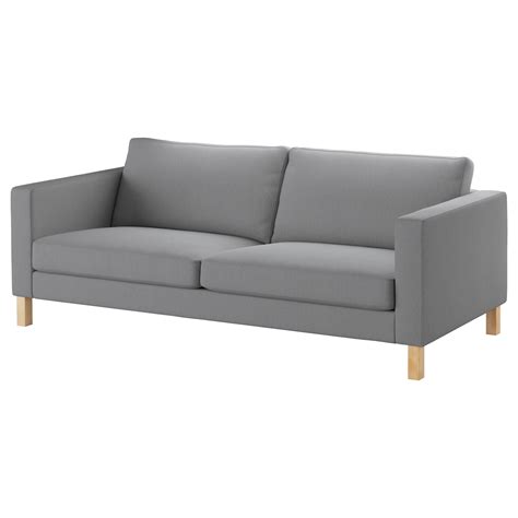 IKEA Karlstad ISUNDA GRAY Sofa SLIPCOVER Cover Grey Linen Blend for