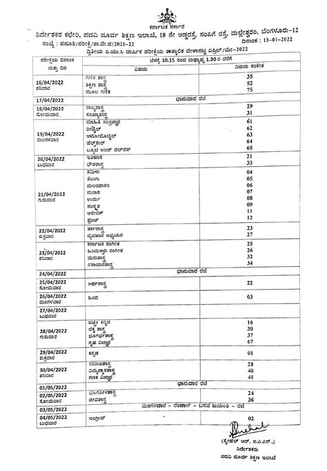karnataka 2nd puc exam 2022 timetable