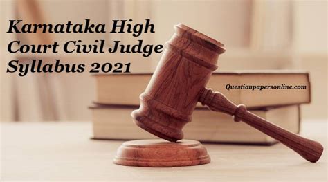 karnataka civil judge exam syllabus
