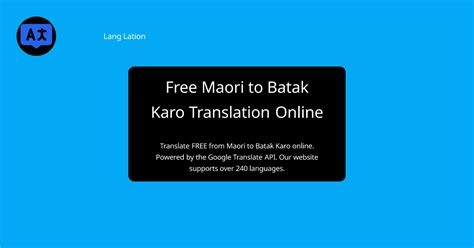 Karo Translation