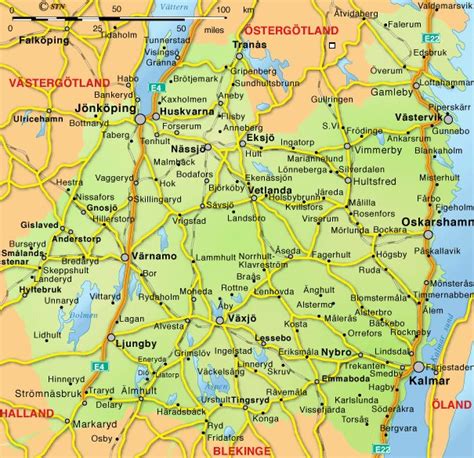 Småland Karta / Karta småland östergötland — huur met het hele gezin