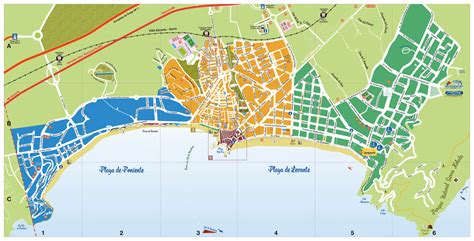 Benidorm tourist map Full size Gifex