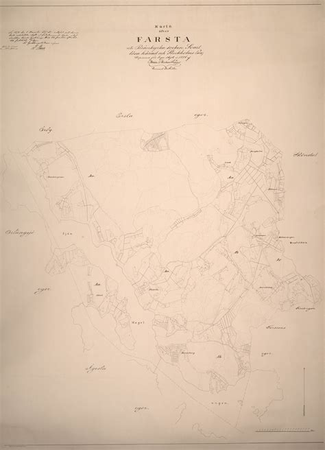 Karta över Farsta nr 1, Hökarängen med Larsboda Stockholmskällan