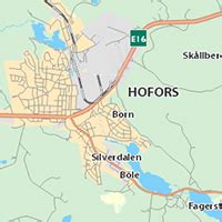 Physical Map of Hofors Kommun