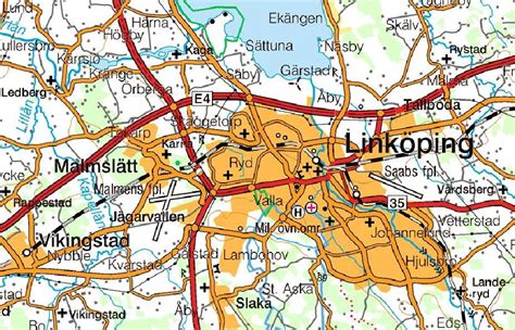 Stadskarta Över Linköping Europa Karta
