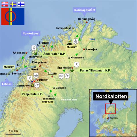 StepMap Nordkalotten Landkarte für Europa