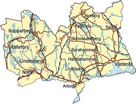 Figur 3. Berggrundsgeologisk karta över Västmanlands län och Heby