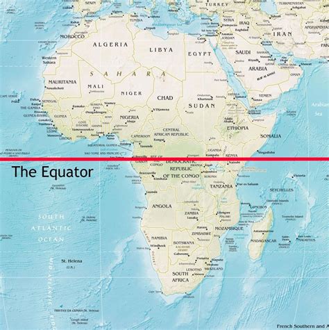 Karta Afrika Ekvatorn Karta östkusten
