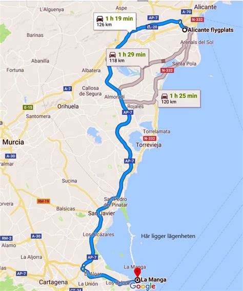 Karta Alicante Med Omnejd Karta