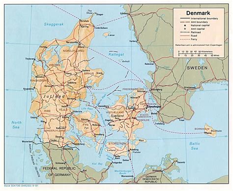 Denmark Map / Geography of Denmark / Map of Denmark