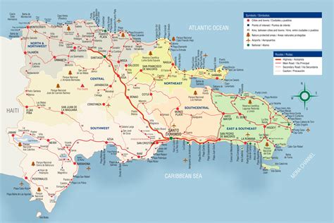 Physical Map of Dominican Republic Ezilon Maps