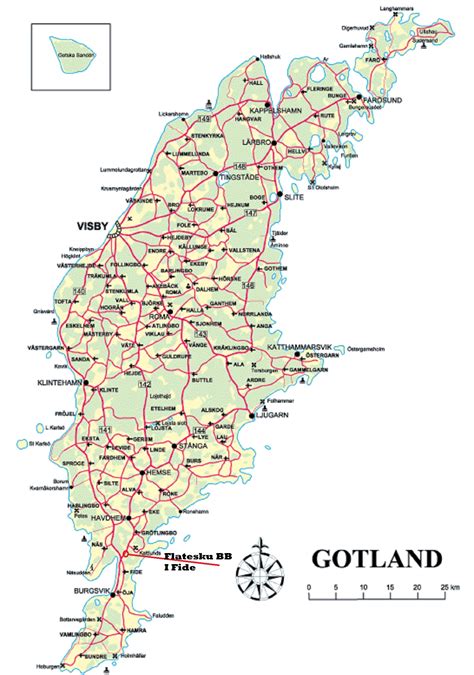 Karta Södra Gotland Europa Karta