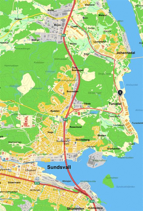 Hier Map Sundsvall White Poster kaufen BGASTORE.CH