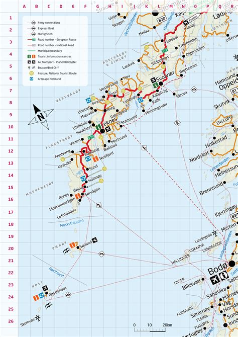 Norway Map Lofoten Islands