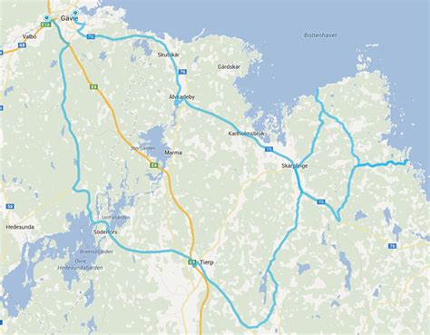 Northeastern Uppland with the location of the sites investigated