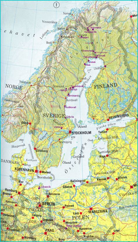 Norra Europa Karta Karta Mellersta