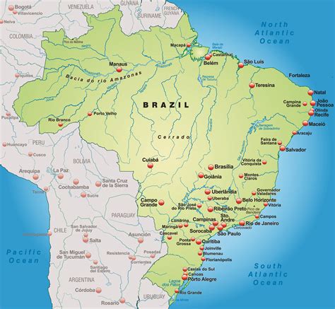 brasilien political map Lizenzfreies Foto 13259152 Bildagentur