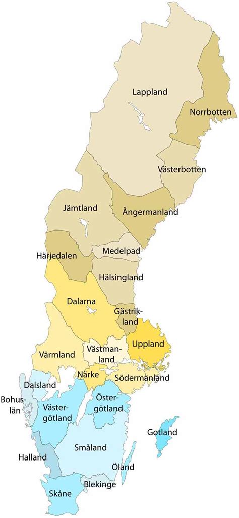 Köp Sveriges Landskap 50x83cm med snabba leveranser Kartbutiken.se