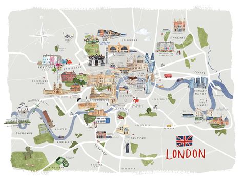Deluxe London city map in illustrator editable vector format