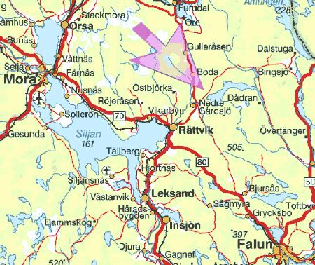 Stadskarta över Rättvik Handritade stadskartor och posters