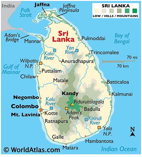 Sri Lanka karta Väggkartor