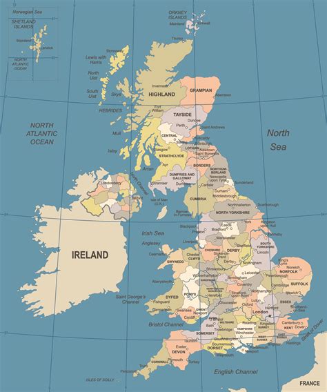 Karten und Fakten zum Vereinigten Königreich Weltatlas