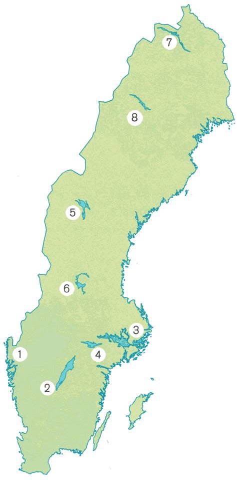 Karta över Sjöar I Sverige Karta 2020