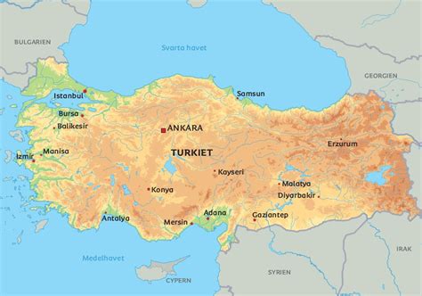 Turkey Map Guide of the World