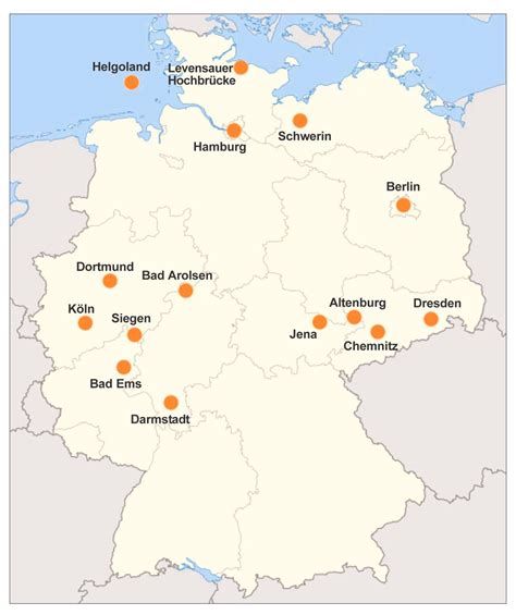 Tyska Städer Karta Europa Karta