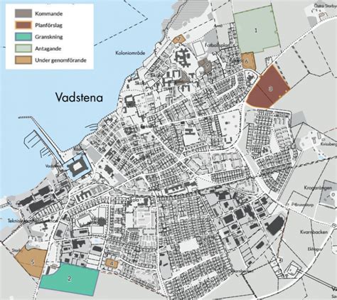 Physical Map of Vadstena Kommun