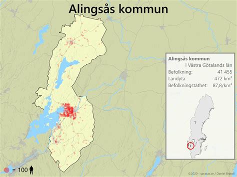 Political Map of Alingsas Kommun