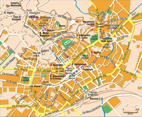 Bergamo tourist attractions map