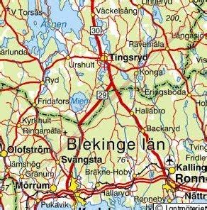 Köp Karta över Blekinge, 1600tal