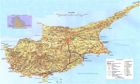 Karta över Cypern land i världen karta (Södra Europa Europa)